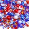 60g Mix Flatback Pearls and Flatback Rhinestones for Crafts(White|Red|Blue)